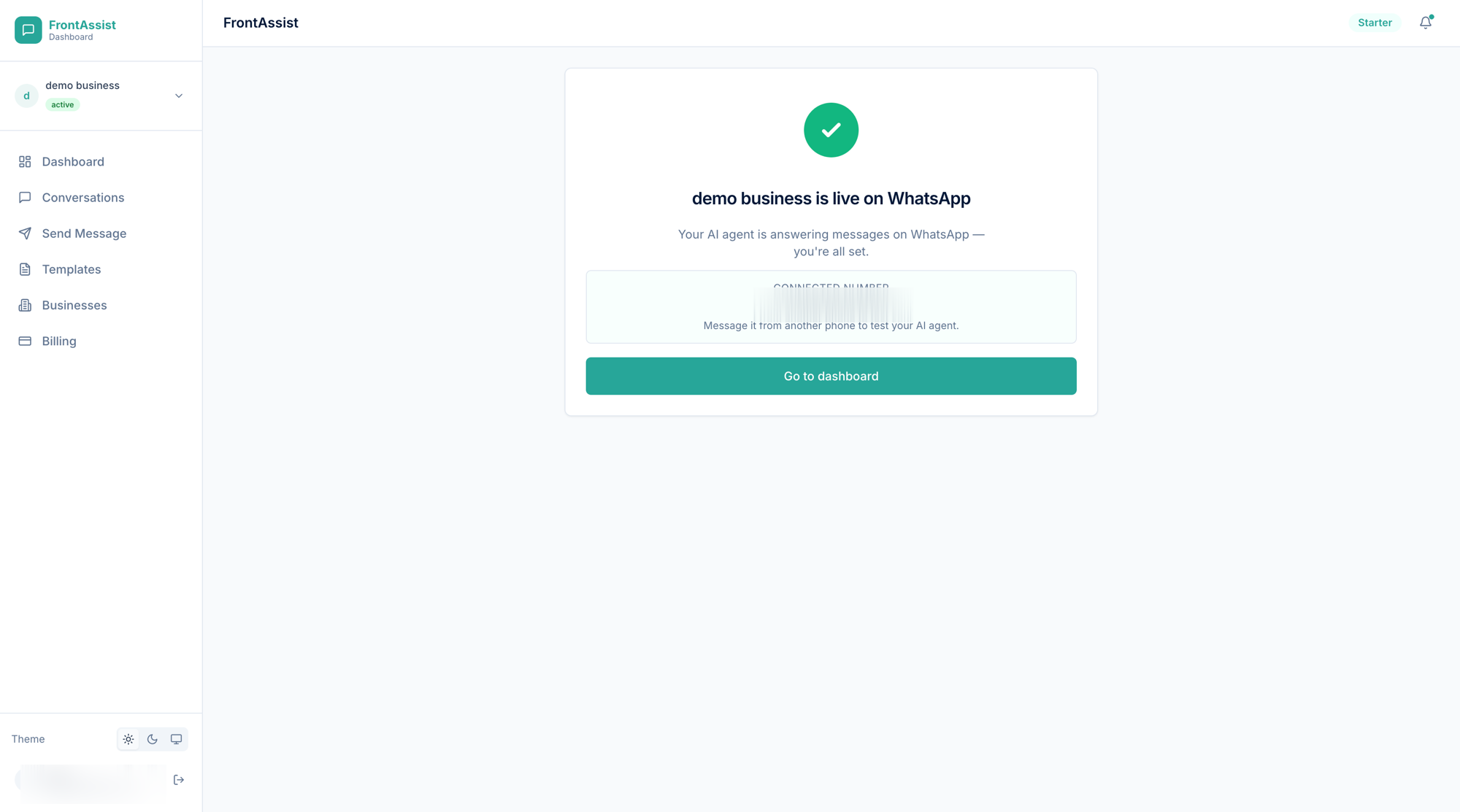 Your business is live on WhatsApp